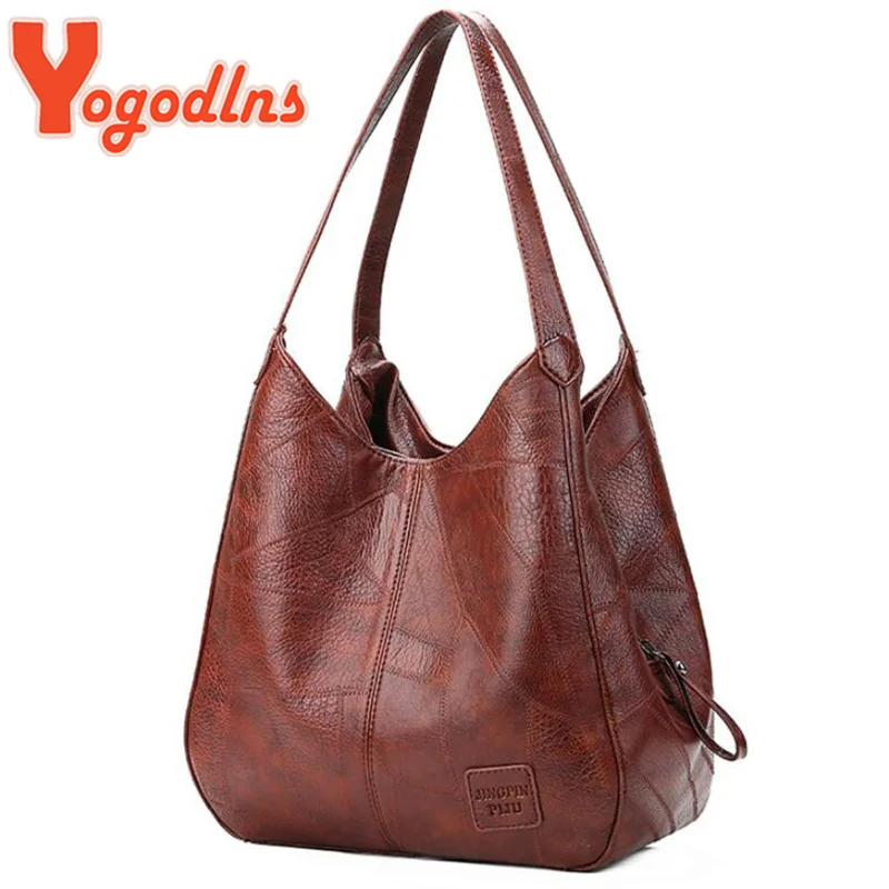 

Винтажная женская сумка Yogodlns, дизайнерские Роскошные дамские сумочки, тоут на плечо с ручками сверху, модный бренд