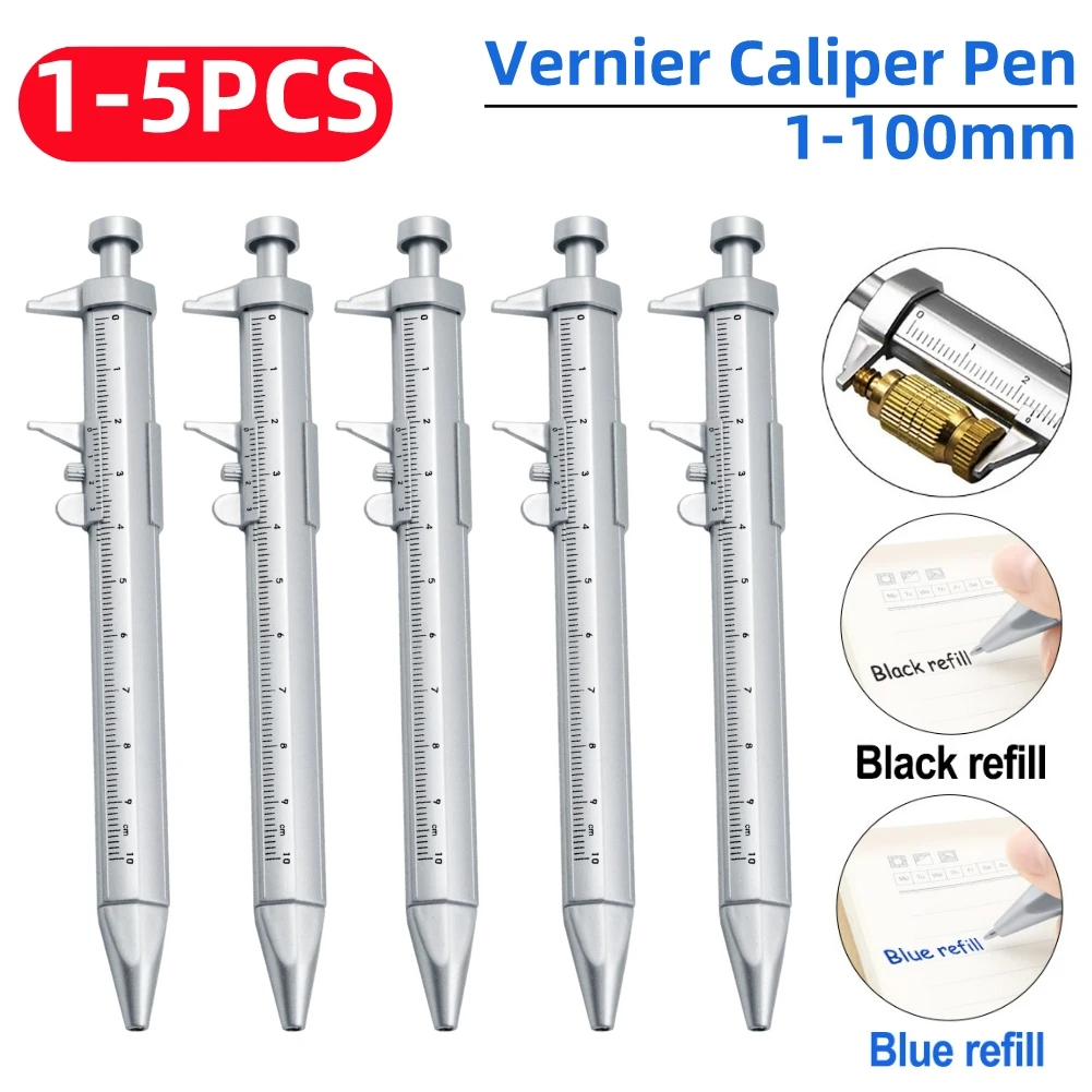 

Multifunction Caliper Ruler 0-100 Vernier Caliper Ball-Point Stationery Pen Ball-Point Blue/Black Refill Vernier Caliper Tools