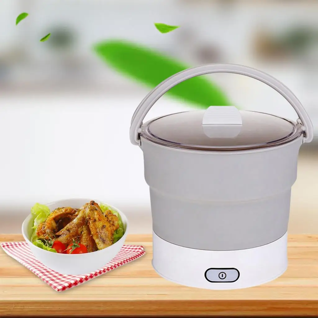 

Foldable Electric Kettle Silicone Travel Foldable Outdoor Portable Hot Pot Cooker Dual Voltage for Camping Gifts for Families