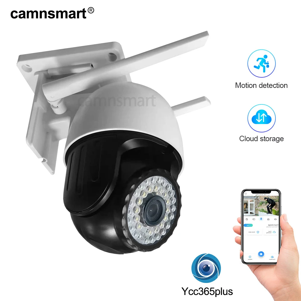 1080P Outdoor Camera Wireless Wifi PTZ Dome Video Surveillance Smart Home Security Protection 4X Digital Zoom Ycc365Plus