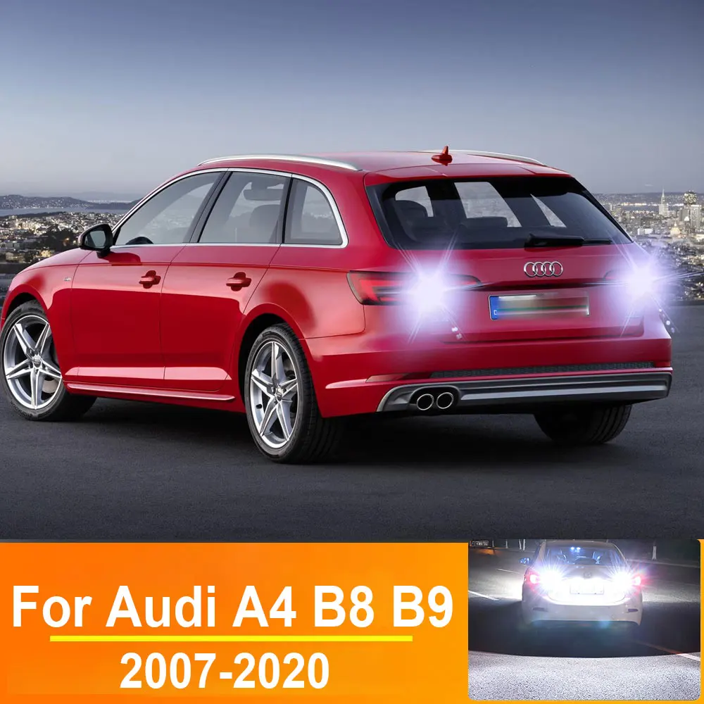 

2 шт. светодиодные лампы заднего хода T15 W16W для Audi A4 B8 B9 2007 2008 2009 2010 2011 2012 2013 2014 2015 2016 лампы Canbus
