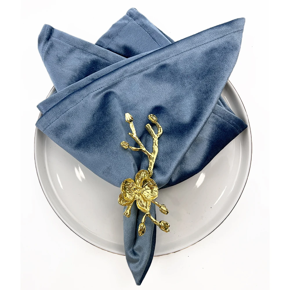 

Набор из 6 бархатных столовых салфеток Essie Home 45x45 см