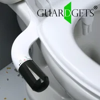 Guardgets Bidet Non-electric Toilet Seat Bidets Attachment Butt Cleaning Shower Quick Install Dual Nozzles Clear Rear