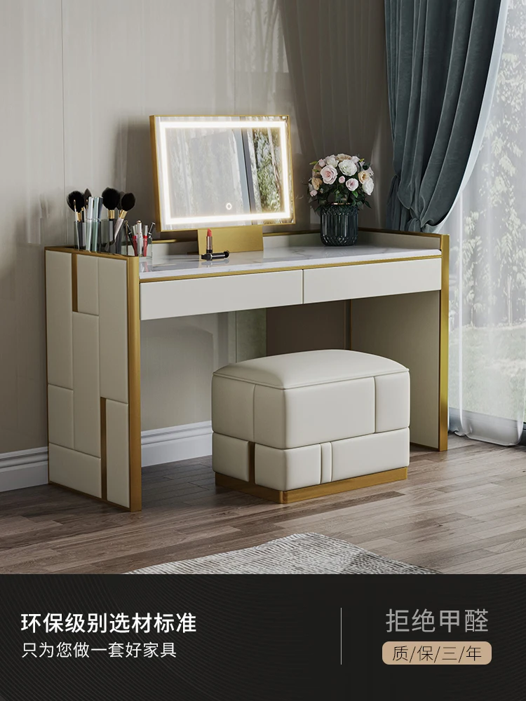 

Роскошный туалетный столик, итальянский простой постмодернизированный стол, дизайнерская модель комнаты, индивидуальный мраморный макияжный стол для спальни