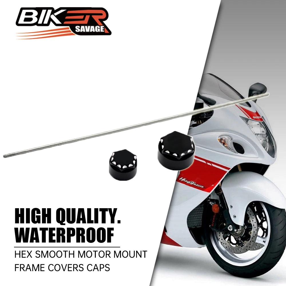 

Frame Covers Motorcycle Accessories Aluminum Ball Cut Hex Smooth Mount Caps Slider Protector Parts For SUZUKI HAYABUSA 1999-2020