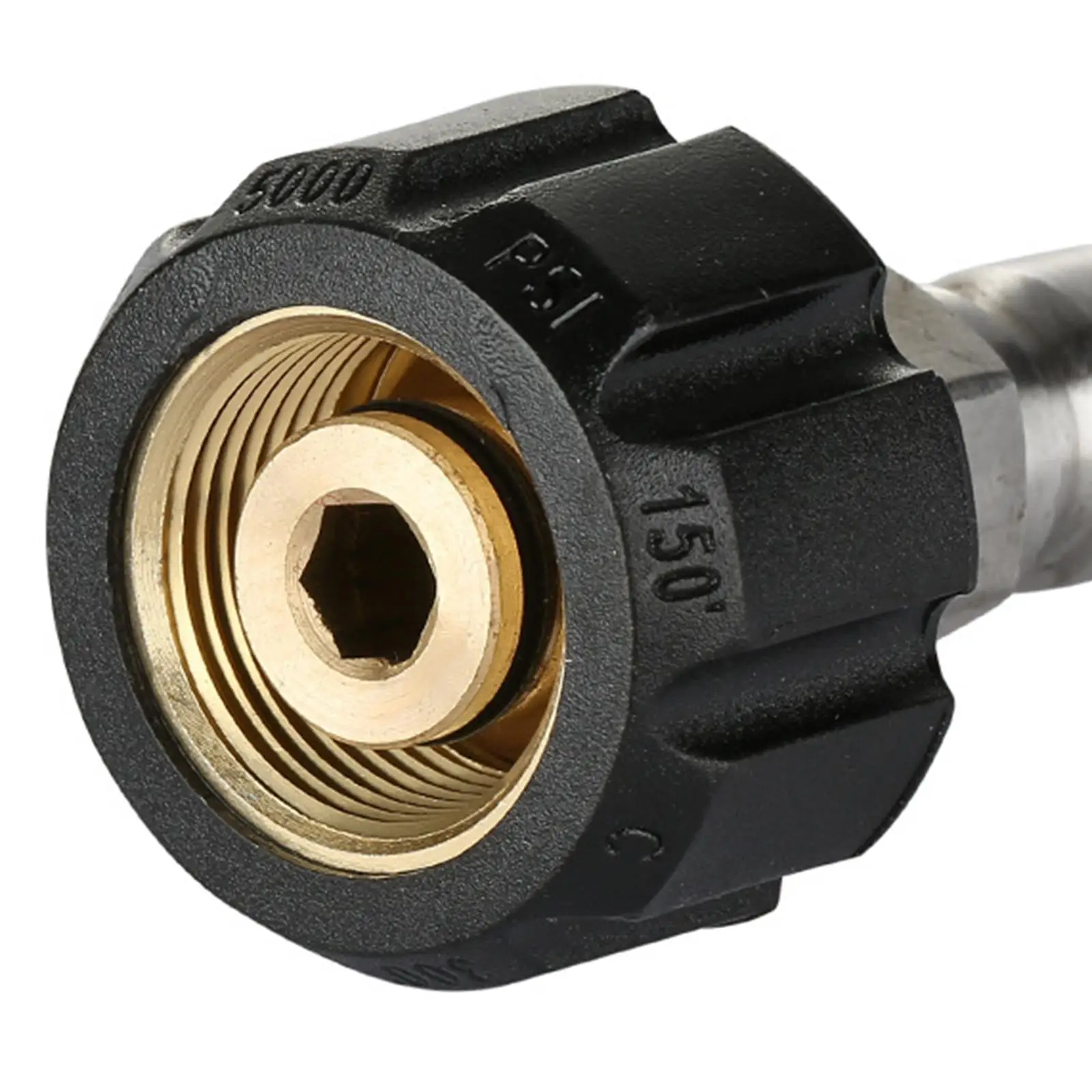 

Pressure Washer Adapter Fittings Metric M22 14mm Male Thread Power Washers Sturdy Rated up to 5000PSI M22 to 1/4'' Quick Connect