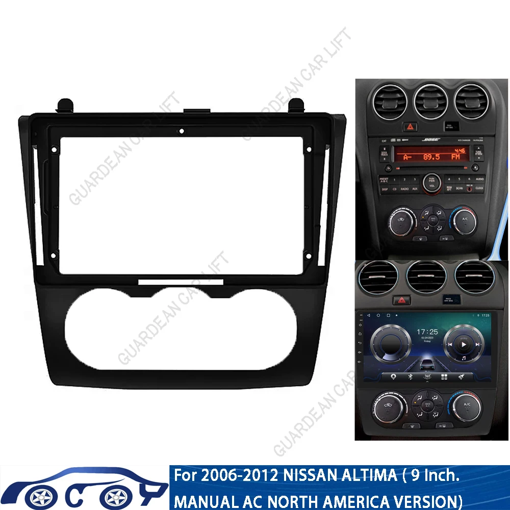 

Автомобильный радиоприемник для NISSAN ALTIMA (9 дюймов, MT), 2006-2012 гг., облицовка, Android, GPS, MP5, стереопроигрыватель, 2 Din, приборная панель, установка рамы