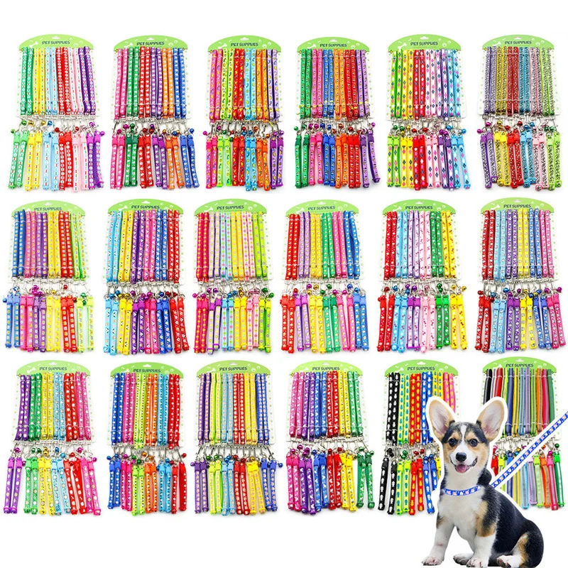 

Милый трос с принтом лапы собаки, Набор ошейников для щенков, разные цвета, регулируемый, для щенков и кошек, 1,2 м