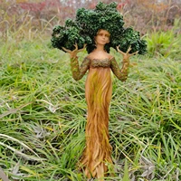 forest goddess statue god goddess of tree statue resin figurine garden sculpture home handicraft ornaments collecting statues