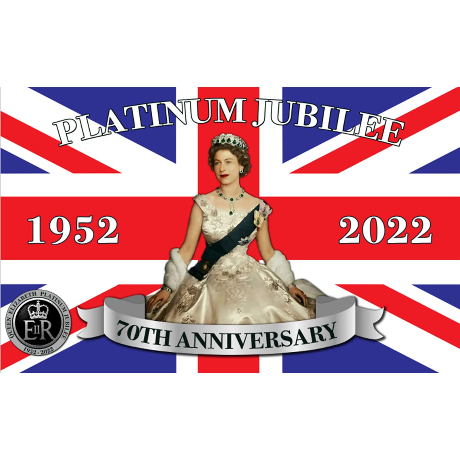 

Queens Elizabeth Jubilee Union Jack Flag 2022 Platinums Jubilee Flag Anniversary British Banner 70th Party Decorations For