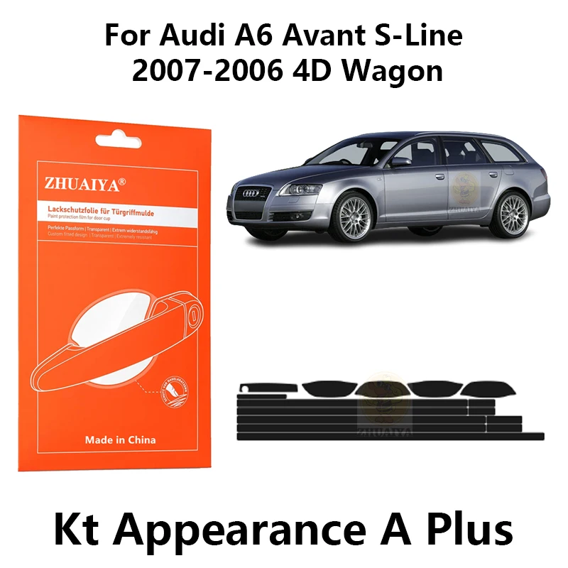 

ZHUAIYA Door Edge Guards Door Handle Cup Paint Protection Film TPU PPF For Audi A6 Avant S-Line2007-2006 4D Wagon car assecories