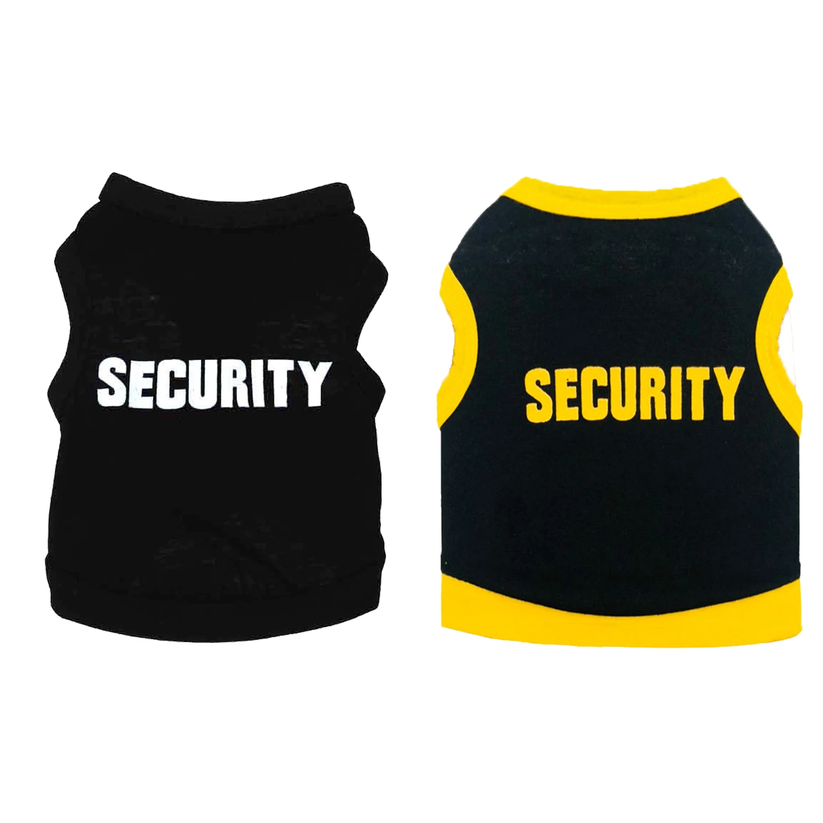 Dog T-shirt Dog T-shirt With Security Pattern Security Dog Shirt Cotton Summer Clothes Vest For Dogs Puppy Boy Size S To L