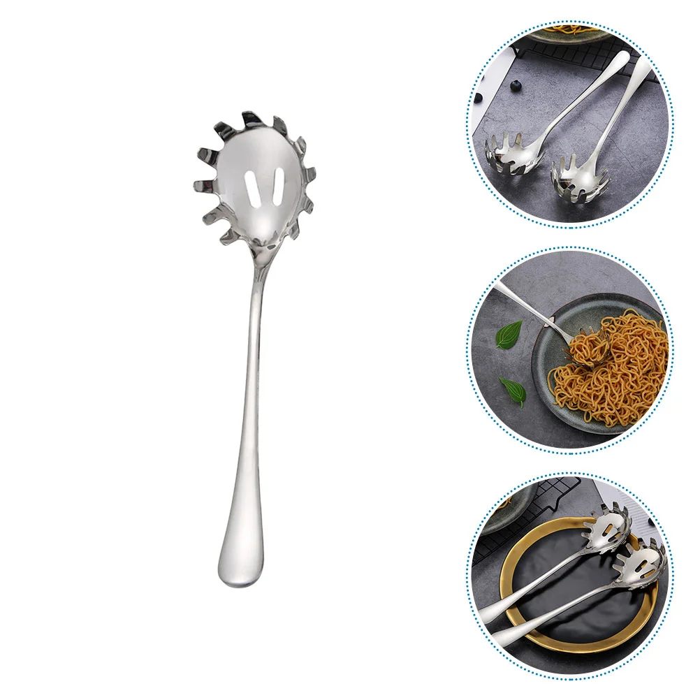 

Spoon Pasta Spaghetti Server Fork Noodle Strainer Kitchen Serving Stainless Steel Cooking Skimmer Slotted Ladle Utensil Colander