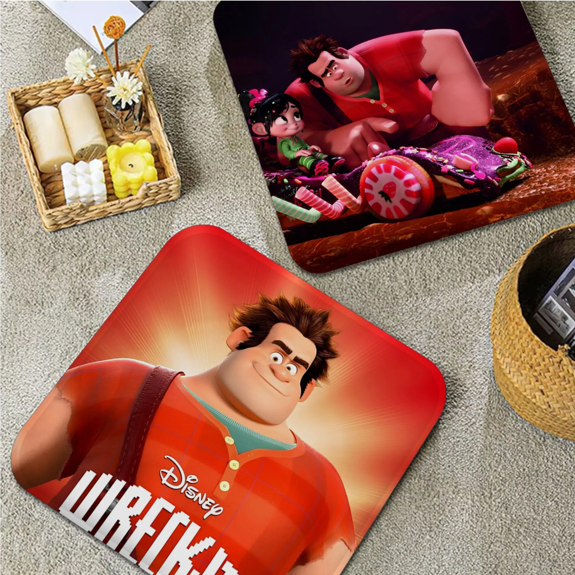 

Disney Wreck-It Ralph Square Seat Pad Household Cushion Soft Plush Chair Mat Winter Office Bar Outdoor Garden Cushions