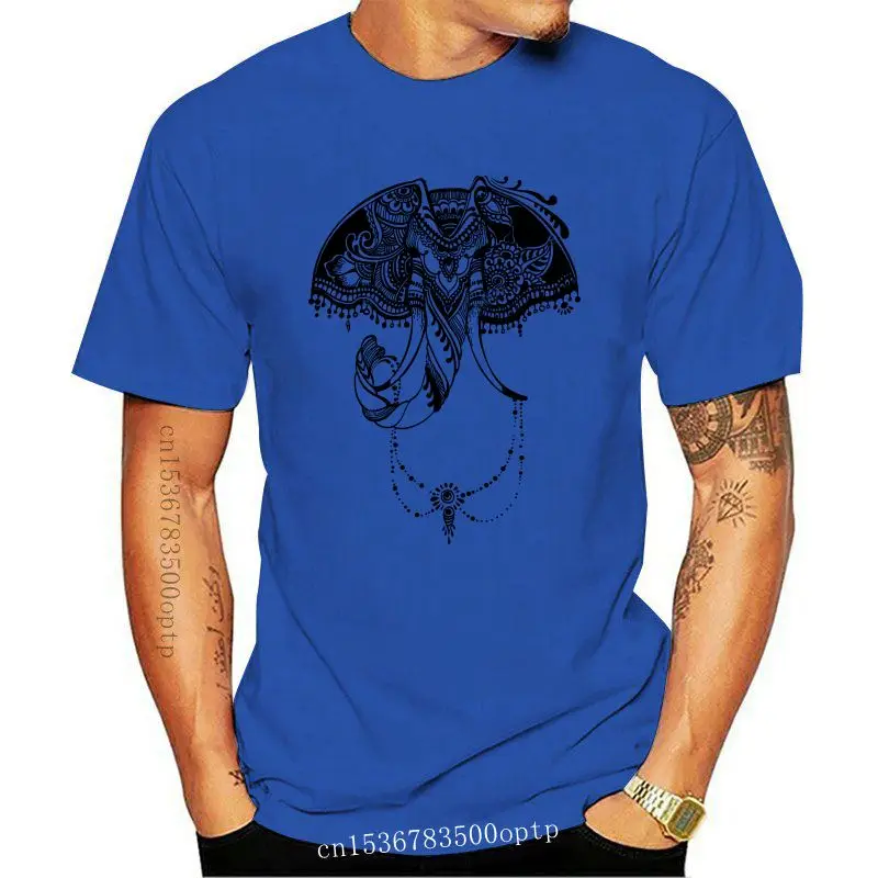 

Camiseta gris con estampado de elefante para hombre, ropa de diseño artístico delicado, regalo para el Día del Padre, camisetas