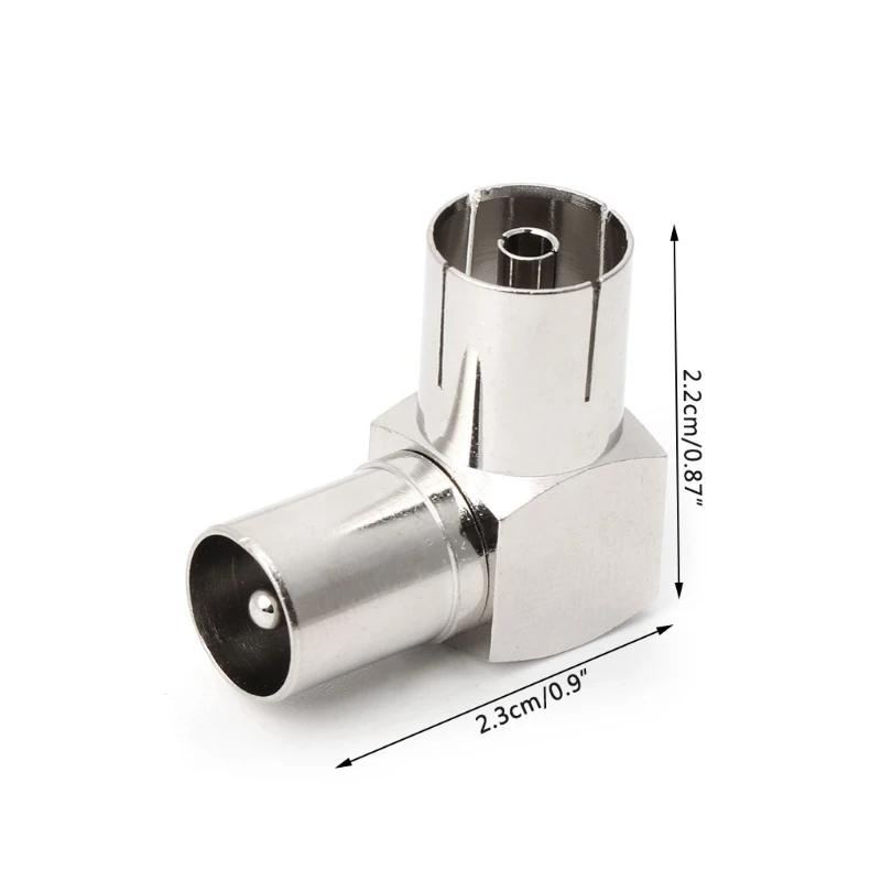 573A 90° Адаптер ТВ-антенного кабеля RF Коаксиальный F мама к штекеру телевизора