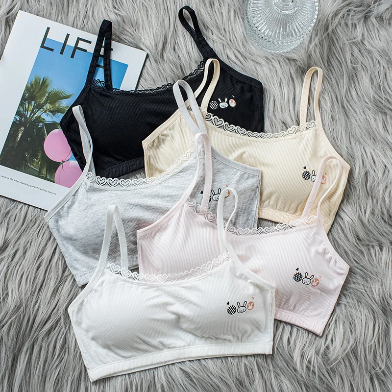 

8-16 Years Kids Bras Young Girls Underwear Teenage Training Bras Women Cotton Kids Brassiere Tube Tops Girl's Sport Bras