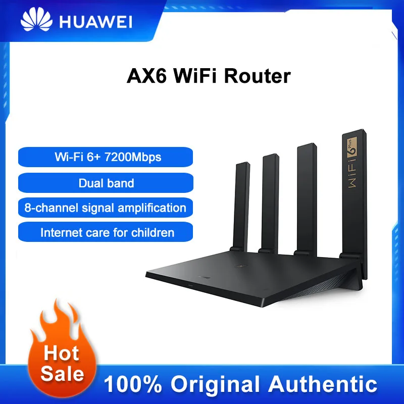

Huawei AX6 WiFi Router Dual band 7200Mbps Mesh Wi-Fi Signal Repeater 4k QAM 8 Channel Wireless Network Amplifier For Home Office