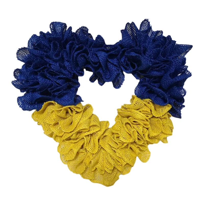 

Венок с флагом в форме сердца, подвесная искусственная гирлянда для входной двери, украшение для праздника, свадьбы, вечеринки, настенное ук...