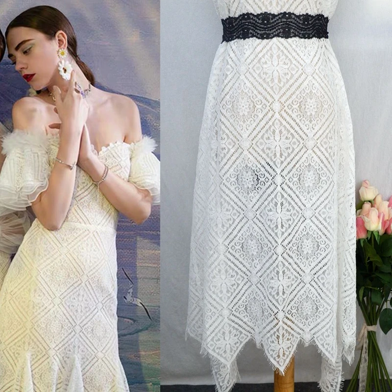 

Черно-белые кружевные ресницы Boutique, кружевные аксессуары для платья, свадебного платья, одежды, ширина 1,5 метра