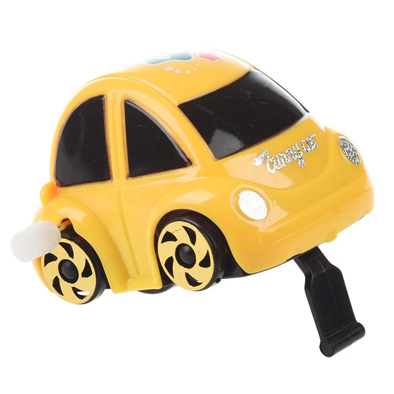 

Yellow Plastic Wind-Up Clockwork Racing Car Toy For Children