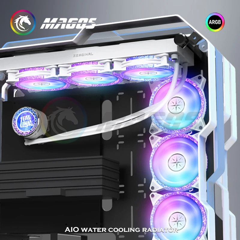 ZEAGINAL ЦП AIO кулер для AMD Intel LGA1700 2066 2011 115X 1200 ШИМ насос все в одном радиатор водяного
