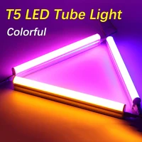 T5 Led Tube Light 220v Color LED Fluorescent Light 30cm 45cm Bar Wall Lamp 6W 8W For Room Home Indoor Showcase Lighting Fixture