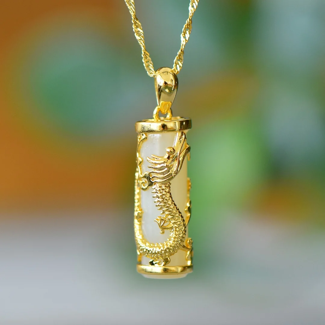 Природный Hetian Jade Longzi Джеки Чан дракон модные серьги подвески оптовая продажа 02