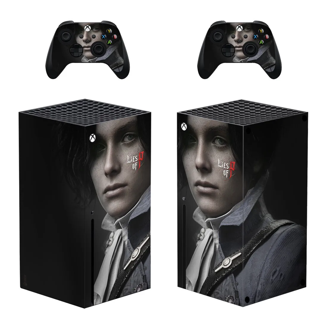 Наклейка для консоли Xbox серии X и 2 контроллера