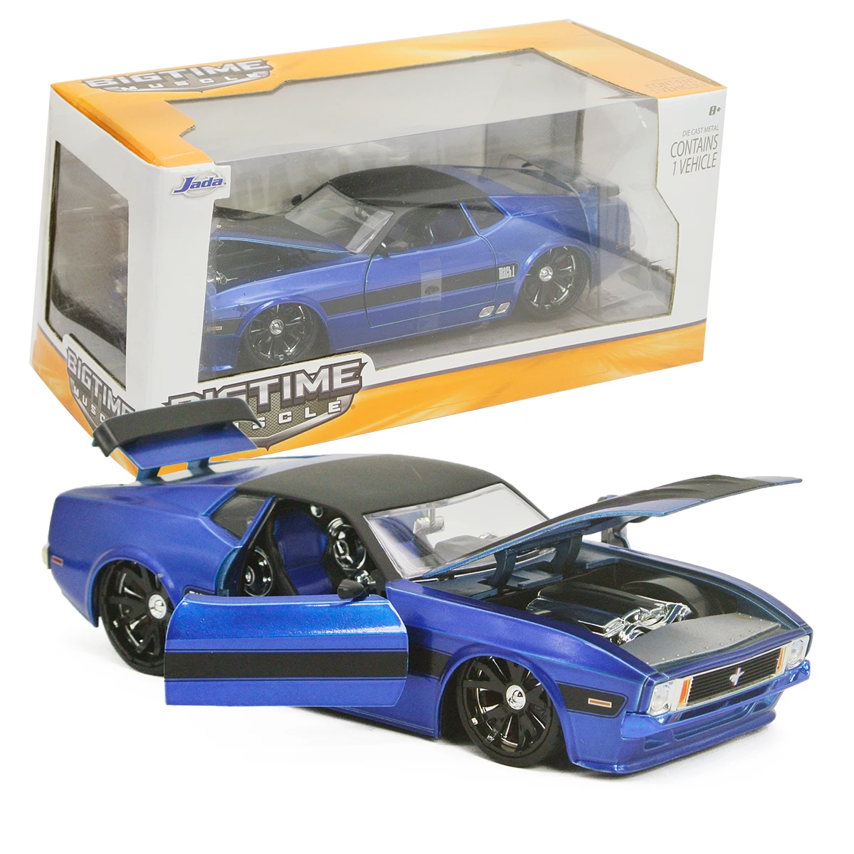 

Rare JADA 1:24 1973 Ford Mustang Mach 1 High Simulation Supercar Model Alloy Children's Gifts Collect ornaments