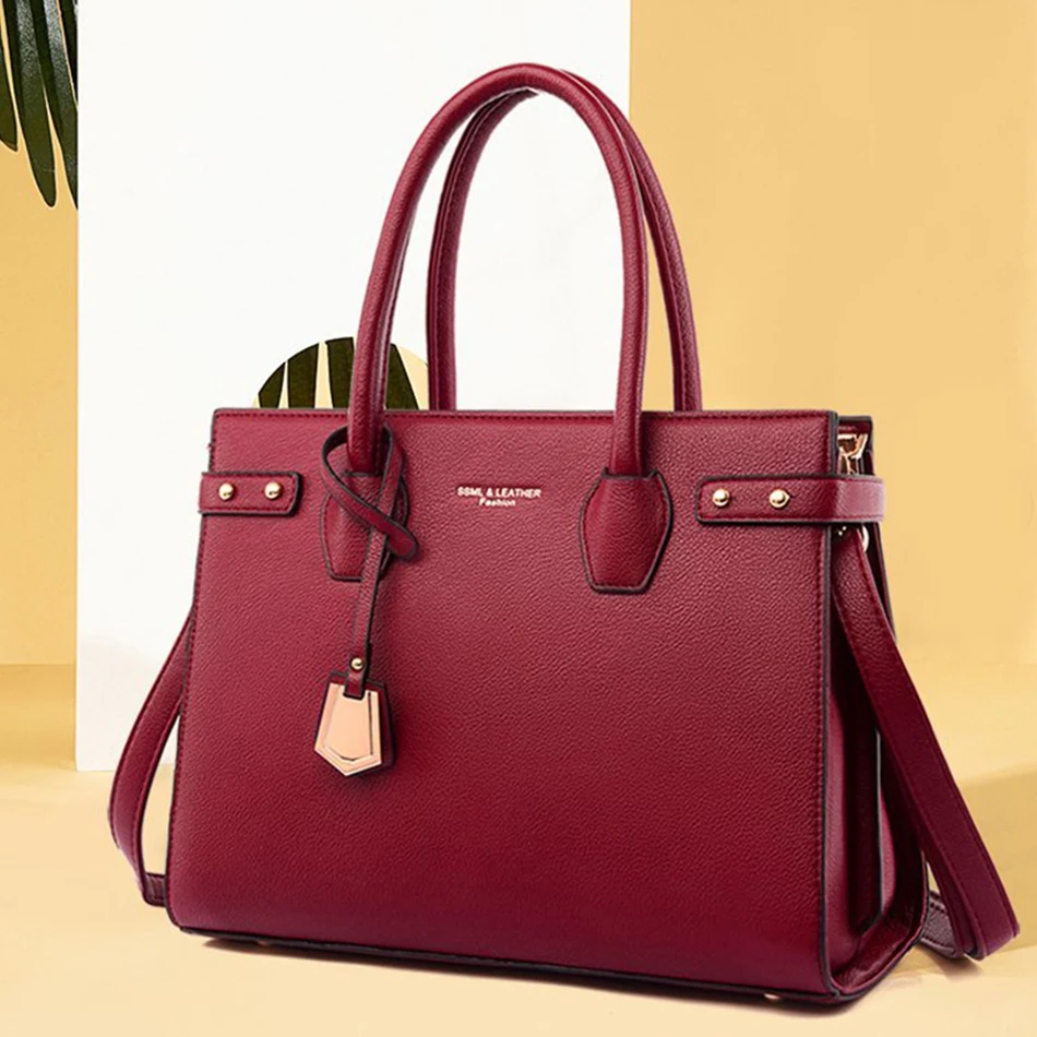 

Handbags for Women 2022 New Luxury Ladies Hand Bags Female Leather Shoulder Top-Handle Crossbody Bags Casual Tote Sac