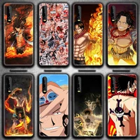 japan anime one piece portgas d ace phone case for huawei p20 p30 p40 lite e pro mate 40 30 20 pro p smart 2020