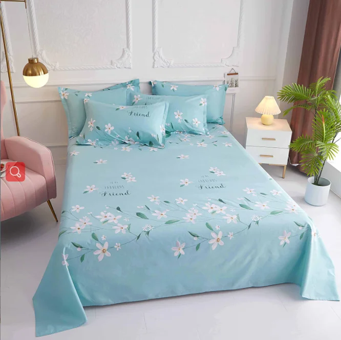 

Cotton sheet single factory wholesale 200x230cm bedding student dormitory bunk full quilt sheet