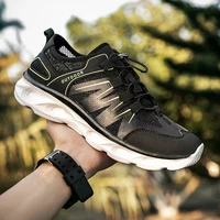 2022 new brand summer mesh mens shoes lace up breathable flat casual shoes outdoor wading mens sneakers hiking shoes big size