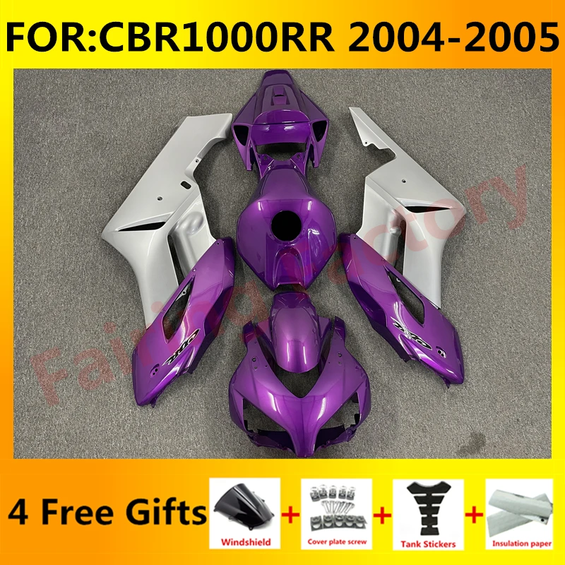 

Новый комплект обтекателей для мотоцикла Abs подходит для CBR1000RR CBR1000 04 05 CBR 1000RR 2004 2005 обтекатель для кузова фиолетового и серебряного цвета
