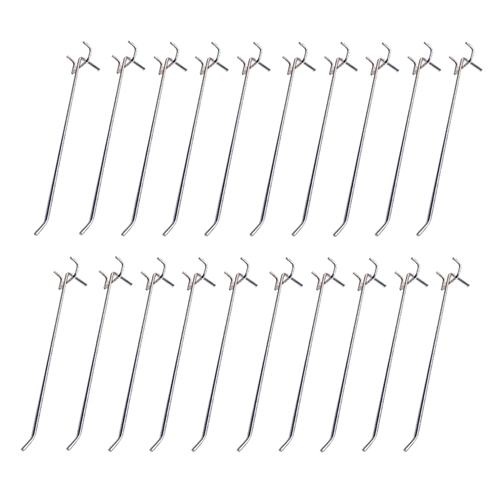 

20pcs Organization Wall Mount Manganese Steel Easy Install Hanging Tool Garage Workshop Storage Pegboard Hooks Home Retail Shop