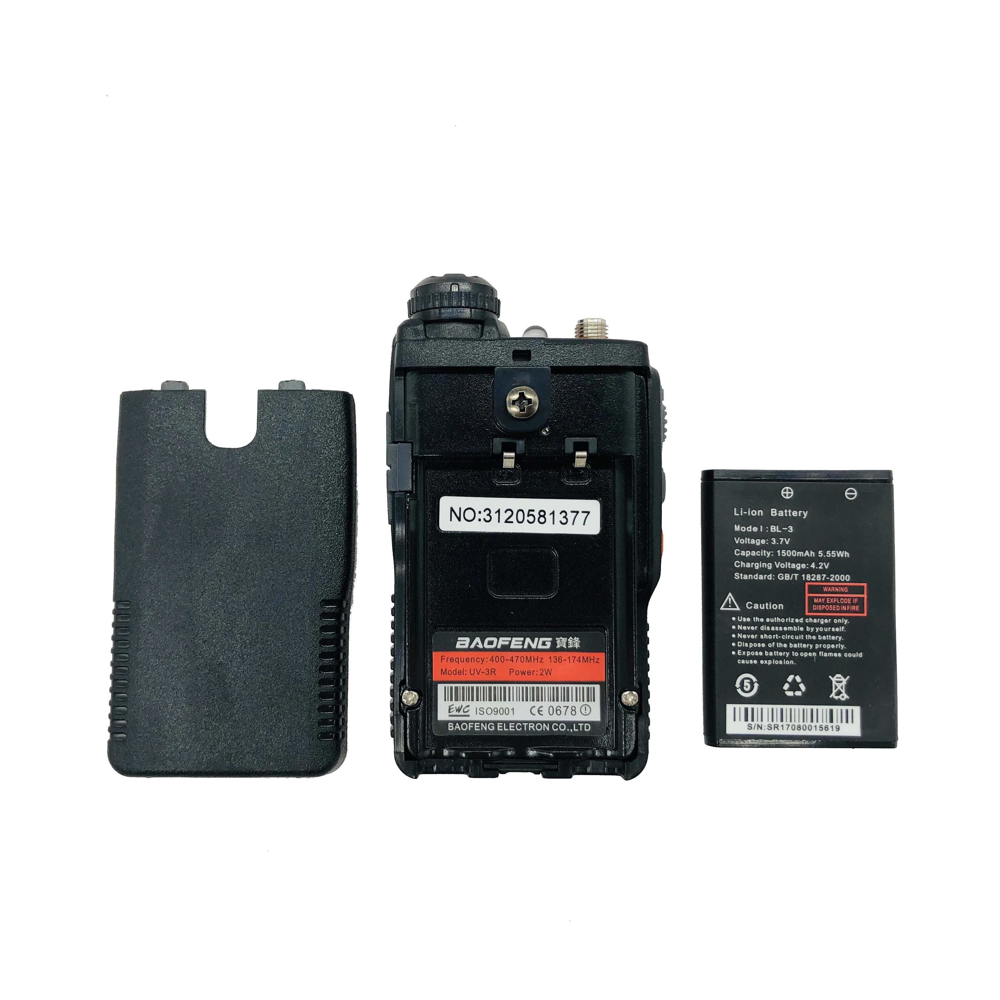 2pcs Baofeng Walkie Talkie UV-3R 136-174/ 400-470MHz Portable CB Ham Radio UV 3R Plus Dual Band Ham Radio Motorcycle Intercom