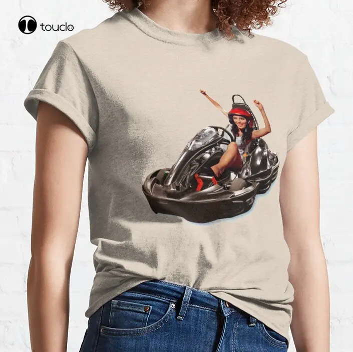 

New Go Kart Racing Girl Classic T-Shirt Cotton Tee Shirt S-5XL Unisex