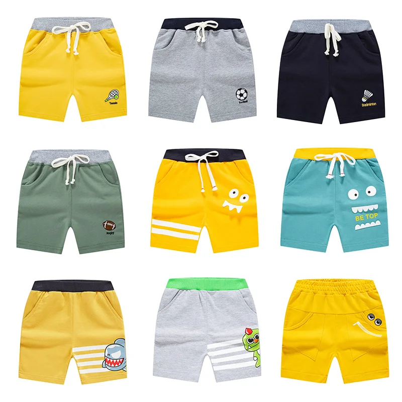 2022 Summer Young Children Boys Shorts Catoon Embroidery Baby Sports 2-8 Years Kids Toddler Little Boy Clothes |