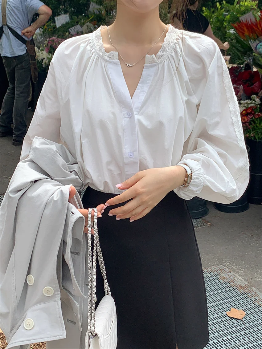 Рубашка Alien Kitty Женская с длинным рукавом элегантная нежная офисная деловая