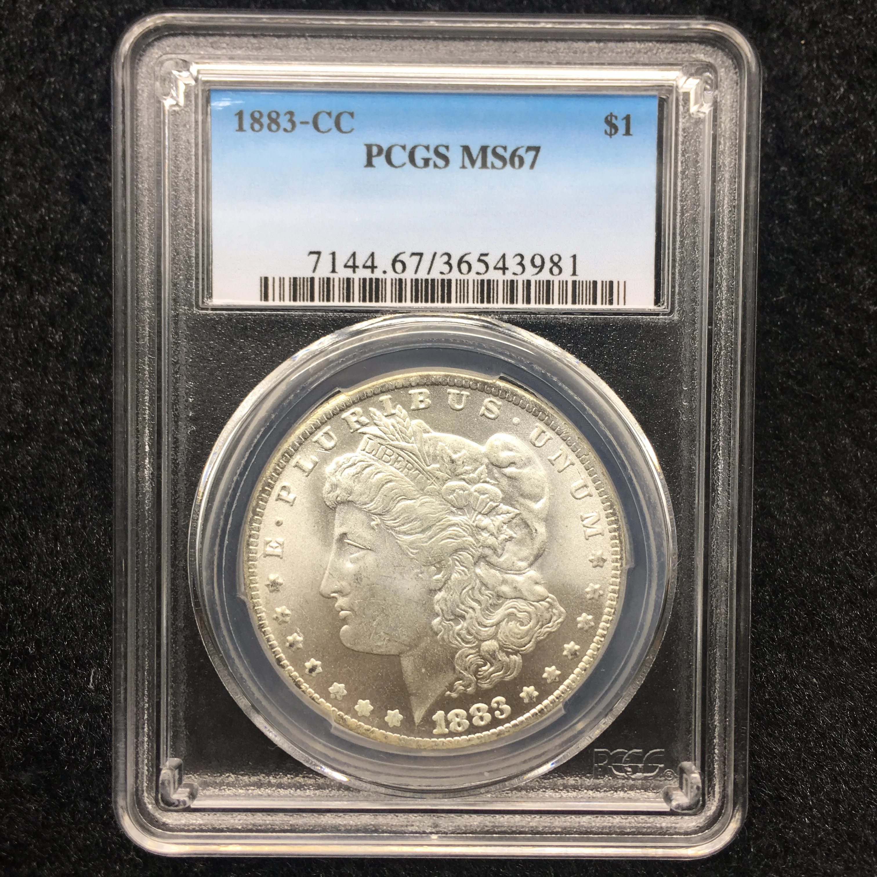 

1883-CC USA Morgan Dollar Coin Rating Silver Coins Sealed in Box,High Quality Collectibles Graded Coins Holder PCGS MS67