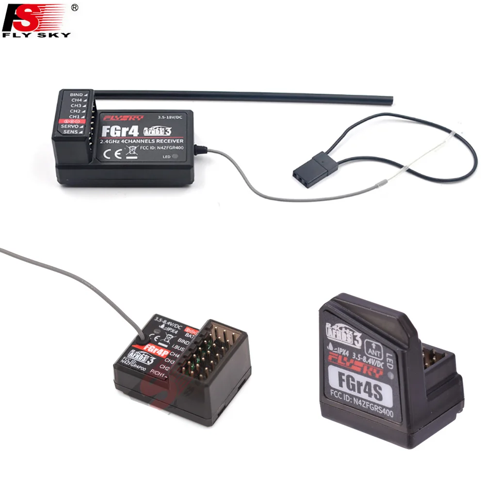 Фото Двунаправленный приемник Flysky FGR4 FGR4S FGR4P со встроенной одинарной антенной PPM/IBUS/PWM для компонентов пультов дистанционного управления Flysky FS-NB4 №2