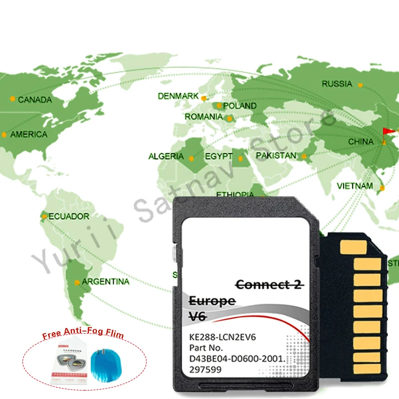 

Fast Delivery SD maps For Nissan Connect 2 v6 2021-22 Europe August 2021 + Radar Tribute with Anti Fog Reaview Stickers