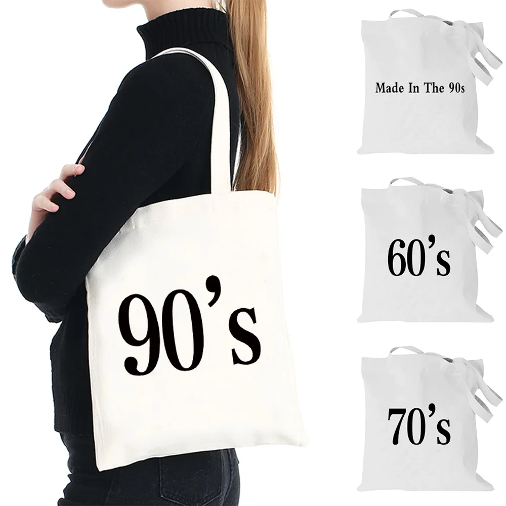 

Shopping Bag Women's Large Capacity Shopper Organizer Shoulder Handbags Commute Tote Bag Casual Canvas Years Series