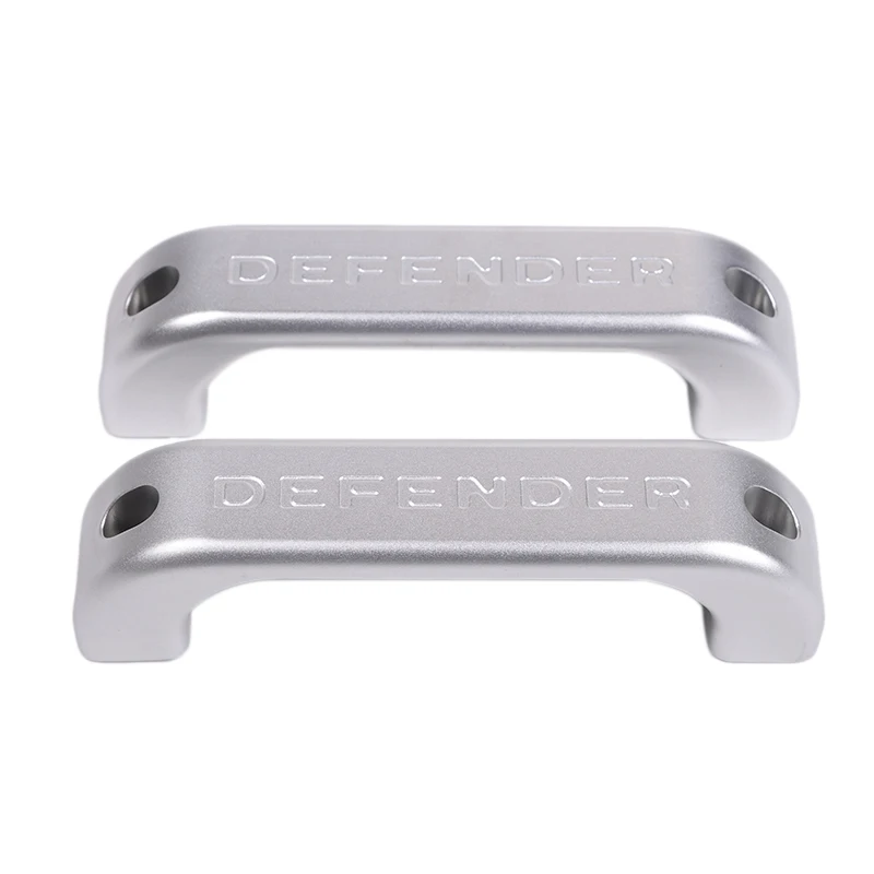 

2Pcs Car Aluminum Alloy Chrome Interior Door Grab Handle Trim for Land Rover Defender 90 110 2007-2016