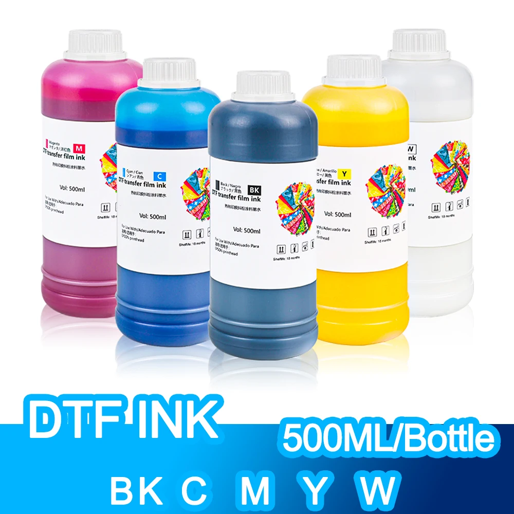 

500ML DTF Ink Heat Transfer Film Ink For Epson L1800 L805 L800 R1390 XP600 DX5 DX7 4720 I3200 P400 F2000 F2100 DTF Printer