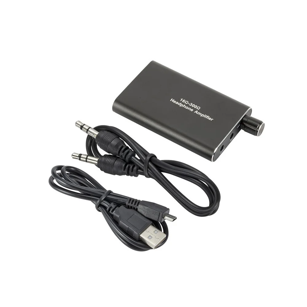 

Portable HiFi Headphone Amplifier Headphone Amp 3.5mm Stereo Audio Out with Switch Powered Dual-Output with 2-Level Boost