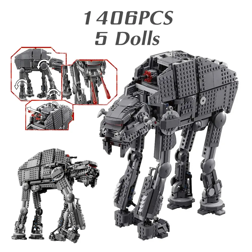 

FIT 75189 Disney AT-AT Stars Walker Space Wars Heavy Assault Walker Figures Model Building Block Brick Kid Toy Gift Boys Set