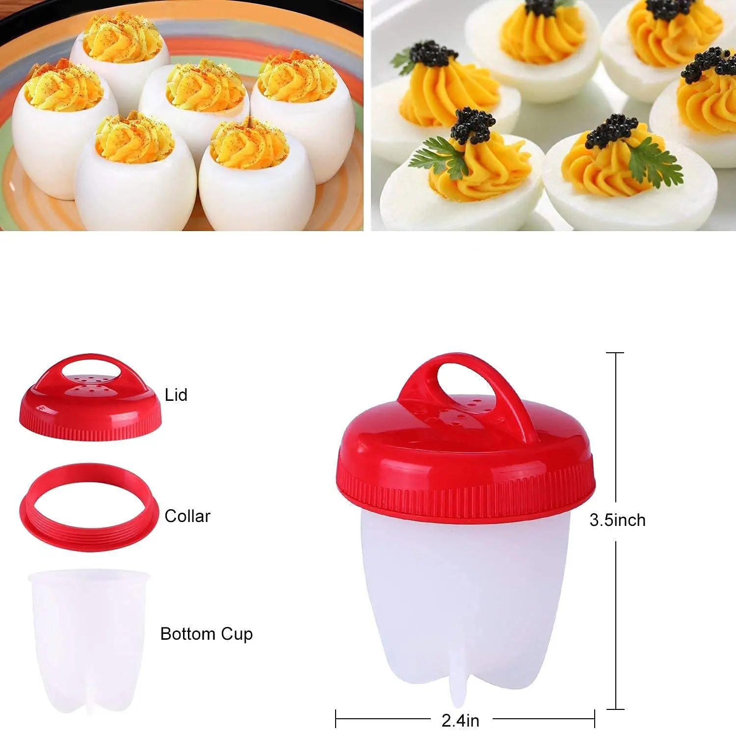 3/4/6 шт./упаковка силиконовые антипригарные стаканы для варки яиц | Дом и сад