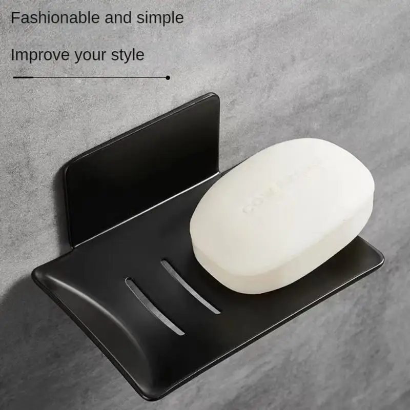 

Настенный держатель для мыла, самоклеящаяся подставка из нержавеющей стали для мыла и губки, аксессуары для ванной комнаты
